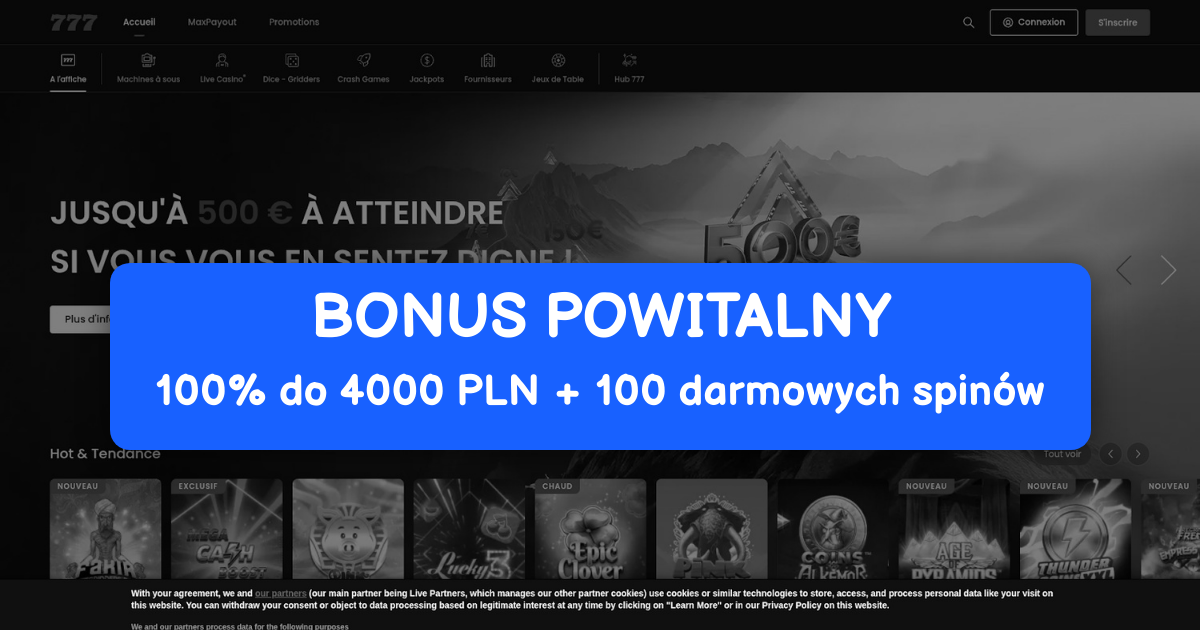 777 Casino welcome bonus